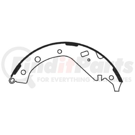 E11608020 by BENDIX - Formula Blue™ New Bonded Brake Shoes - Rear, 1542-S802 (FMSI), 229 mm x 40 mm Brake Drum Diameter
