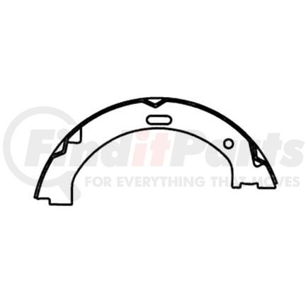 E11608030 by BENDIX - Formula Blue™ New Bonded Brake Shoes - 1543-S803 (FMSI), Parking Brake Shoe