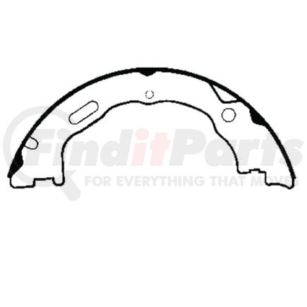 E11608090 by BENDIX - Formula Blue™ New Bonded Brake Shoes - 2195-S809 (FMSI), Parking Brake Shoe