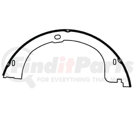 E11608110 by BENDIX - Formula Blue™ New Bonded Brake Shoes - 1545-S811 (FMSI), Parking Brake Shoe