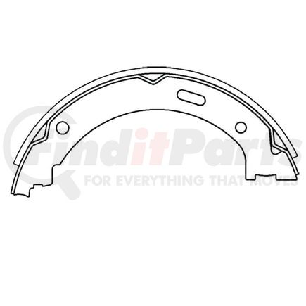 E11608430 by BENDIX - Formula Blue™ New Bonded Brake Shoes - 1573-S843 (FMSI), Parking Brake Shoe