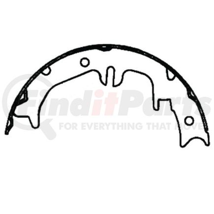 E11608510 by BENDIX - Formula Blue™ New Bonded Brake Shoes - 1576-S846 (FMSI), Parking Brake Shoe