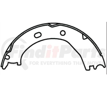 E11608520 by BENDIX - Formula Blue™ New Bonded Brake Shoes - 1581-S852 (FMSI), Parking Brake Shoe