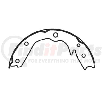 E11608580 by BENDIX - Formula Blue™ New Bonded Brake Shoes - 1579-S858 (FMSI), Parking Brake Shoe