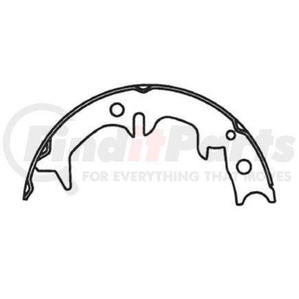 E11608590 by BENDIX - Formula Blue™ New Bonded Brake Shoes - 1586-S859 (FMSI), Parking Brake Shoe