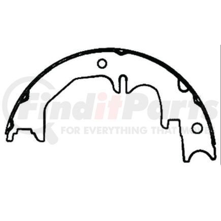 E11608500 by BENDIX - Formula Blue™ New Bonded Brake Shoes - 1580-S850 (FMSI), Parking Brake Shoe