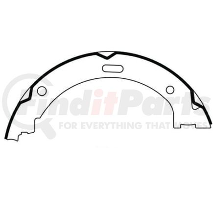 E11608680 by BENDIX - Formula Blue™ New Bonded Brake Shoes - 1543-S868 (FMSI), Parking Brake Shoe