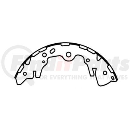 E11608721 by BENDIX - Formula Blue™ New Bonded Brake Shoes - 1594-S872 (FMSI), Parking Brake Shoe