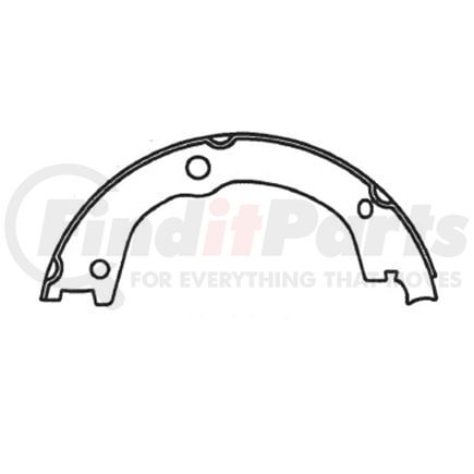 E11608730 by BENDIX - Formula Blue™ New Bonded Brake Shoes - 1546-S873 (FMSI), Parking Brake Shoe