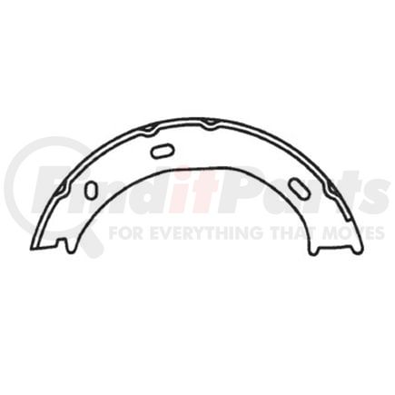 E11608660 by BENDIX - Formula Blue™ New Bonded Brake Shoes - 1590-S866 (FMSI), Parking Brake Shoe