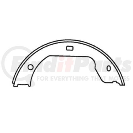 E11608900 by BENDIX - Formula Blue™ New Bonded Brake Shoes - 1598-S890 (FMSI), Parking Brake Shoe