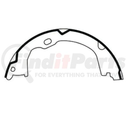 E11609410 by BENDIX - Formula Blue™ New Bonded Brake Shoes - 1580-S941 (FMSI), 207 mm x 32 mm Brake Drum Diameter