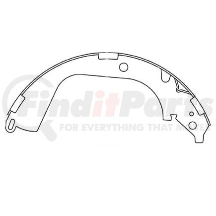 E11609590 by BENDIX - Formula Blue™ Drum Brake Shoe and Lining Assembly - New
