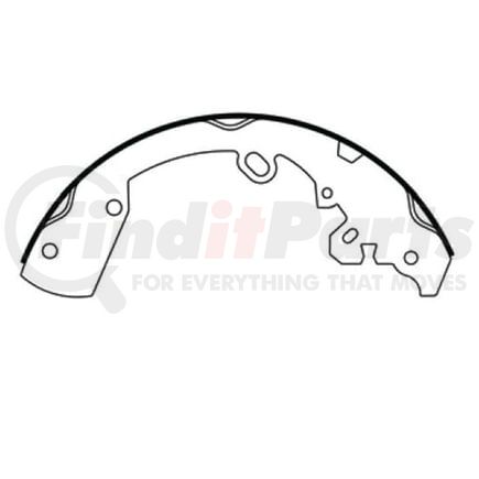 E11609220 by BENDIX - Formula Blue™ New Bonded Brake Shoes - Rear, 1582-S922 (FMSI), 295 mm x 61.7 mm Brake Drum Diameter