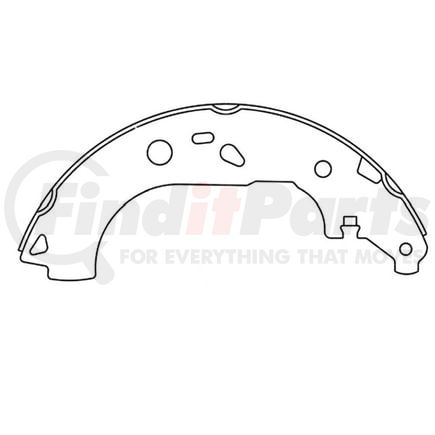 E11609740 by BENDIX - Formula Blue™ New Bonded Brake Shoes - Rear, 1651-S974 (FMSI), 229 mm x 57.1 mm Brake Drum Diameter