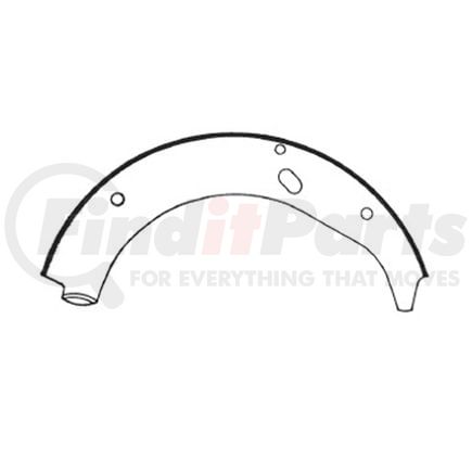 E11702520 by BENDIX - Formula Blue™ HD Riveted Brake Shoes - Front, 1234-252 (FMSI), 15 in. x 2-1/4 in. Brake Drum Diameter