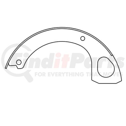 E11610090 by BENDIX - Formula Blue™ New Bonded Brake Shoes - 1678-S1009 (FMSI), Parking Brake Shoe