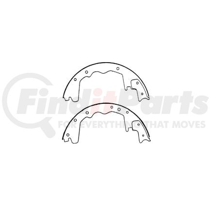 E11703570 by BENDIX - Formula Blue™ HD Riveted Brake Shoes - Front or Rear, 12 in. x 2-1/2 in. Brake Drum Diameter