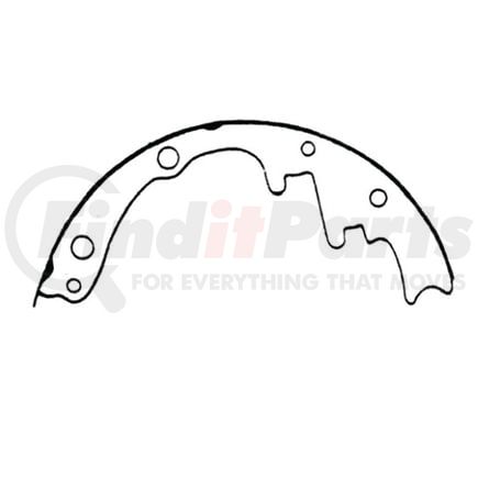 E11704490 by BENDIX - Formula Blue™ HD Riveted Brake Shoes - Rear, 2159TT-449 (FMSI), 279 mm x 50.8 mm Brake Drum Diameter