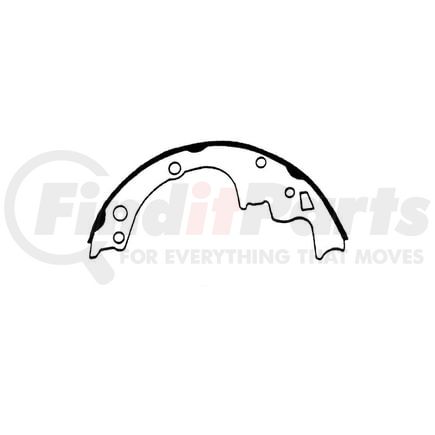 E11705140 by BENDIX - Formula Blue™ HD Riveted Brake Shoes - Rear, 9-1/2 in. x 2 in. Brake Drum Diameter