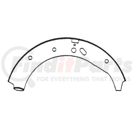 E11703220 by BENDIX - Formula Blue™ HD Riveted Brake Shoes - Front, 1280-322 (FMSI), 15 in. x 3-1/2 in. Brake Drum Diameter