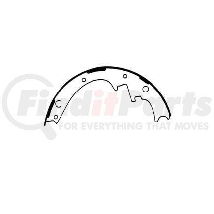 E11705810 by BENDIX - Formula Blue™ HD Riveted Brake Shoes - Front or Rear, 10 in. x 2-1/2 in. Brake Drum Diameter