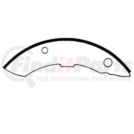 E11705440 by BENDIX - Formula Blue™ HD Riveted Brake Shoes - Rear, 4505A-544 (FMSI), 15 in. x 7 in. Brake Drum Diameter