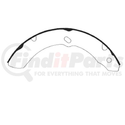 E11706680 by BENDIX - Formula Blue™ HD Riveted Brake Shoes - Rear, 1454-S668 (FMSI), For Flat Low Applications with Front Drum Brakes