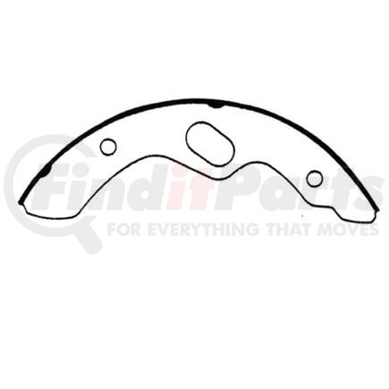 E11706040 by BENDIX - Formula Blue™ HD Riveted Brake Shoes - Rear, 1412-604 (FMSI), 370 mm x 135 mm Brake Drum Diameter