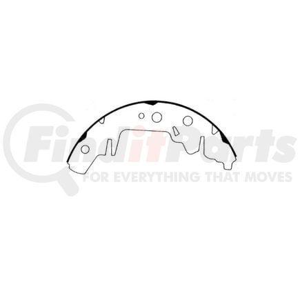 E11707140 by BENDIX - Formula Blue™ HD Riveted Brake Shoes - Rear, 250 mm x 55 mm Brake Drum Diameter