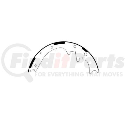 E11707050 by BENDIX - Formula Blue™ HD Riveted Brake Shoes - Rear, 10 in. x 2-1/2 in. Brake Drum Diameter