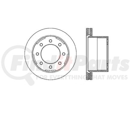 E12571080 by BENDIX - Formula Blue™ Heavy-Duty E-Coated Brake Rotor - Vented, Rear, 38 mm Discard, 355 mm OD