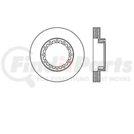 E12579008 by BENDIX - Disc Brake Rotor