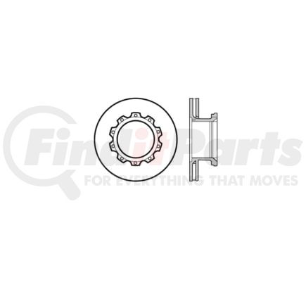 Bendix E12591011 Disc Brake Rotor Rotor
