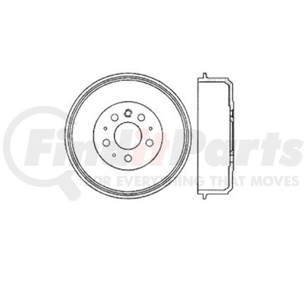 E12738023 by BENDIX - Formula Blue™ Premium HD Brake Drum - Rear, 311 mm OD, For Volkswagen Eurovan