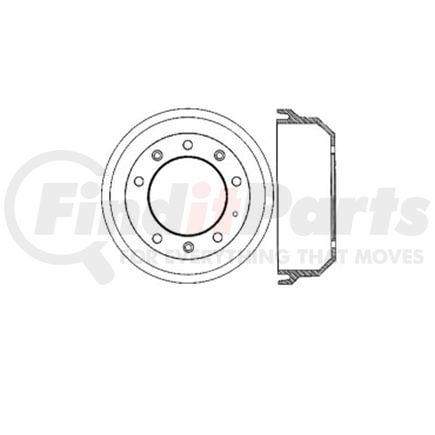 E12727005 by BENDIX - Formula Blue™ Premium HD Brake Drum - Rear, 329 mm OD, For Land Rover Defender 110