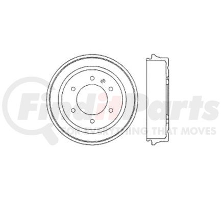 E12748006 by BENDIX - Formula Blue™ Premium HD Brake Drum - Rear, 294 mm OD, For Chevrolet LUV; Honda Passport; Isuzu Amigo; Isuzu Pickup; Isuzu Rodeo; Isuzu Trooper