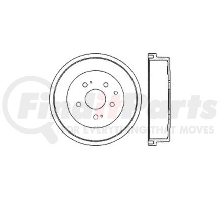 E12749021 by BENDIX - Formula Blue™ Premium HD Brake Drum - Rear, 298 mm OD