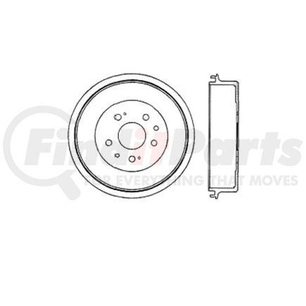 E12749022 by BENDIX - Formula Blue™ Premium HD Brake Drum - Rear, 305.5 mm OD