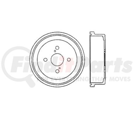 E12749023 by BENDIX - Formula Blue™ Premium HD Brake Drum - Rear, 298 mm OD, For Toyota Van