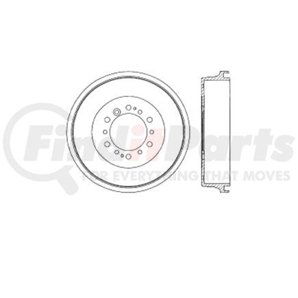 E12749033 by BENDIX - Formula Blue™ Premium HD Brake Drum - Rear, 345.2 mm OD, For Toyota Landcruiser