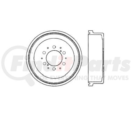 E12749038 by BENDIX - Formula Blue™ Premium HD Brake Drum - Rear, 345 mm OD, For Toyota T100 Pickup