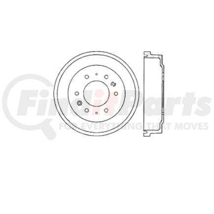 E12750005 by BENDIX - Formula Blue™ Premium HD Brake Drum - Front or Rear, 302 mm OD, For 1972-1978 Ford Courier, Front; Ford Courier, Rear; 1972-1976 Mazda B-Series Pickup 2WD, Front; Mazda B-Series Pickup 2WD, Rear; Mazda Rotary Pickup, Rear