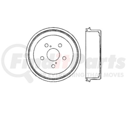 E12749049 by BENDIX - Formula Blue™ Premium HD Brake Drum - Rear, 306 mm OD, For Toyota Sienna; Toyota Tacoma