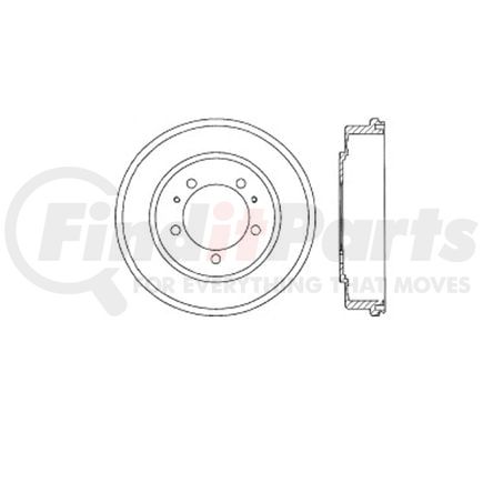 E12751013 by BENDIX - Formula Blue™ Premium HD Brake Drum - Rear, 297 mm OD, For Mitsubishi Van