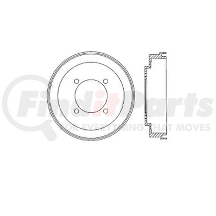 E12751018 by BENDIX - Formula Blue™ Premium HD Brake Drum - Rear, 235 mm OD, For Mitsubishi Expo LRV 3-Door