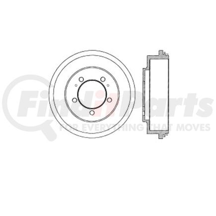 E12751028 by BENDIX - Formula Blue™ Premium HD Brake Drum - Rear, 278 mm OD, For Mitsubishi Outlander