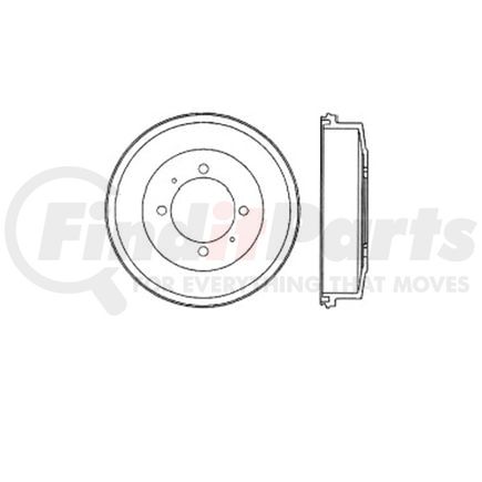 E12751005 by BENDIX - Formula Blue™ Premium HD Brake Drum - Rear, 270 mm OD, For Mitsubishi Expo 5-Door; Mitsubishi Expo LRV 3-Door