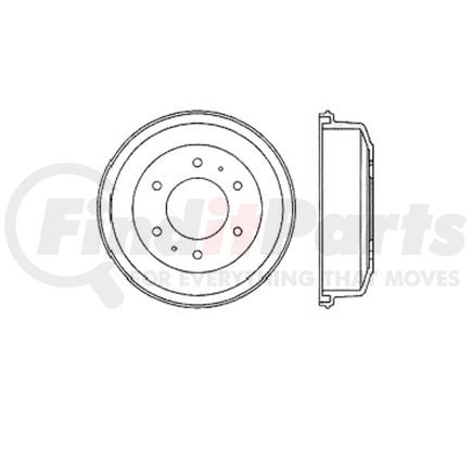 E12751006 by BENDIX - Formula Blue™ Premium HD Brake Drum - Rear, 295 mm OD