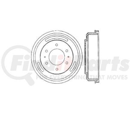Bendix E12751012 Brake Drum Brake Drum